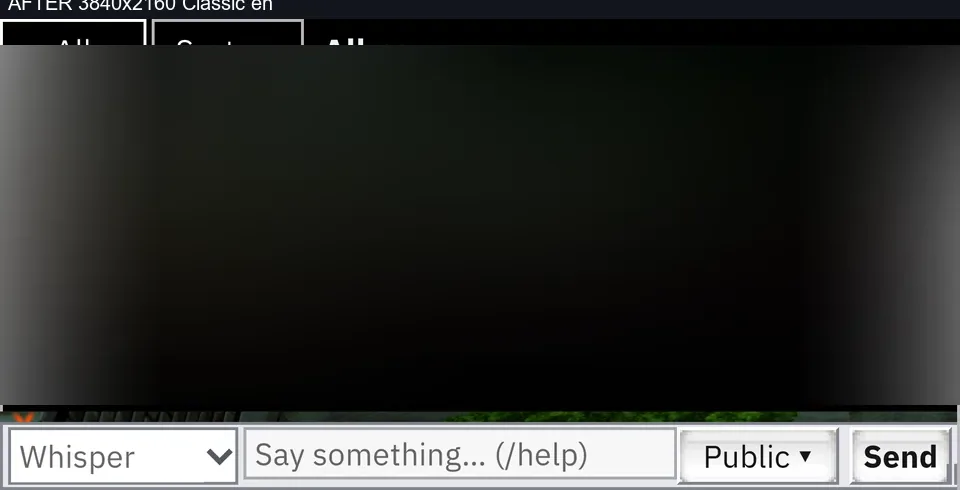 Classic chat 4K 1.5x EN: real server chat, before and after