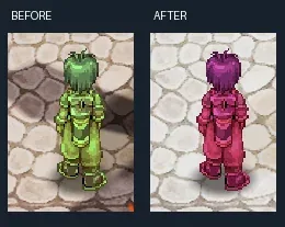 สี Poison ก่อนและหลังแก้ไข