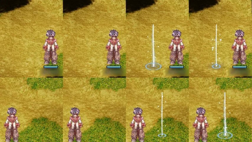 ลำดับเอฟเฟกต์หายตัวและปรากฏตัวในเกม